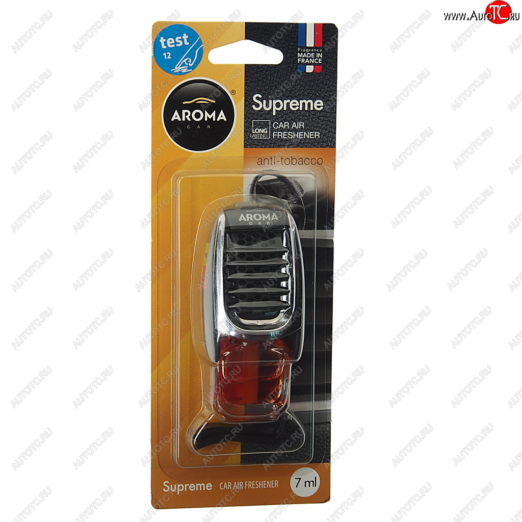 359 р. Ароматизатор на дефлектор жидкостный (антитабак) 7мл Supreme AROMA CAR AROMA CAR 92049  с доставкой в г. Воронеж