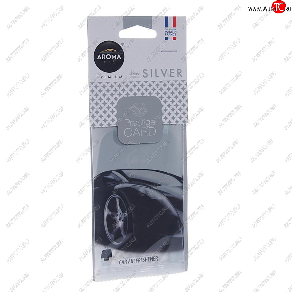 157 р. Ароматизатор подвесной пластина (парфюм) Silver Prestiged AROMA CAR AROMA CAR 92665  с доставкой в г. Воронеж