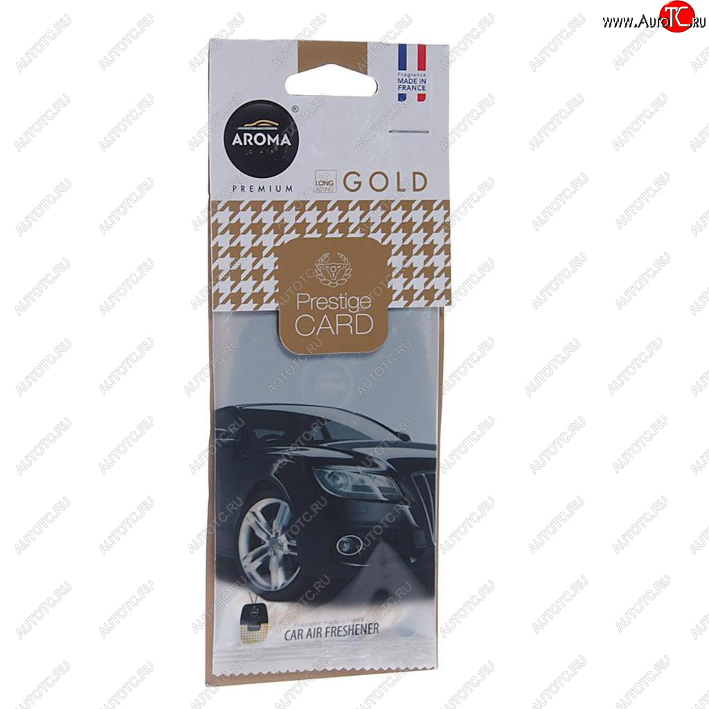 157 р. Ароматизатор подвесной пластина (парфюм) Gold Prestiged AROMA CAR AROMA CAR 92666  с доставкой в г. Воронеж