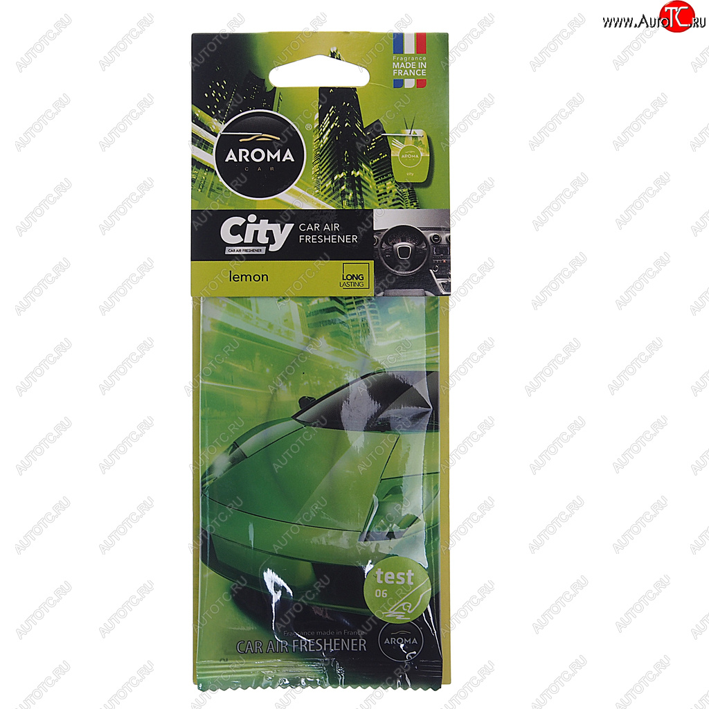 128 р. Ароматизатор подвесной пластина (лимон) City AROMA CAR AROMA CAR 92714  с доставкой в г. Воронеж