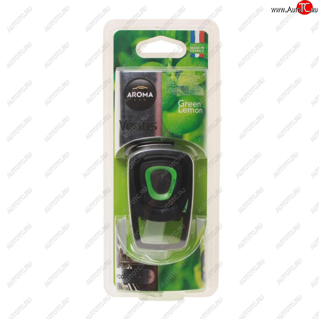 499 р. Ароматизатор на дефлектор жидкостной (зеленый лимон) 8мл Ventis AROMA CAR AROMA CAR 92916  с доставкой в г. Воронеж