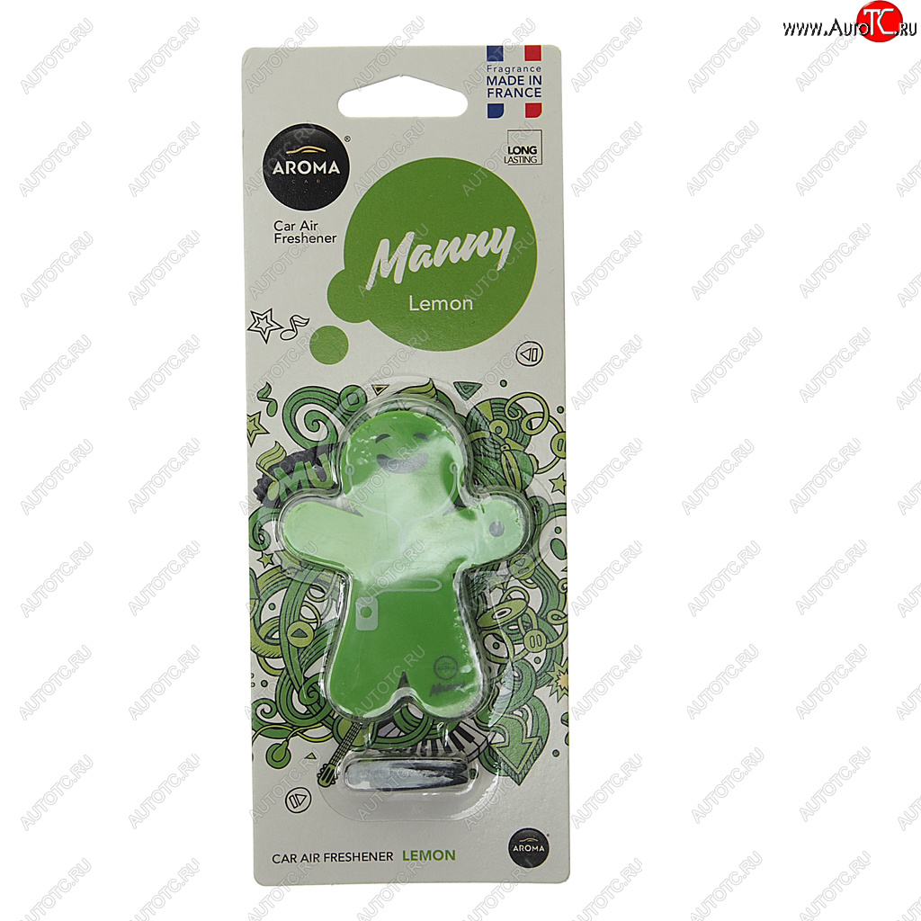 294 р. Ароматизатор на дефлектор полимерный (лимон) 8г Manny AROMA CAR AROMA CAR 92995  с доставкой в г. Воронеж