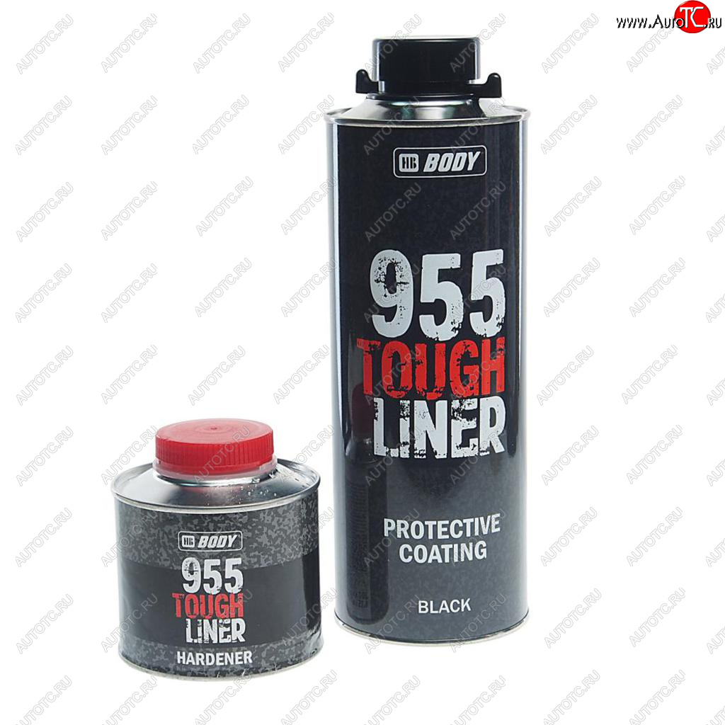 2 649 р. Антигравий черный сверхпрочное покрытие 600мл Tough Liner 955 с отвердителем 0.2л BODY BODY 9550200001  с доставкой в г. Воронеж