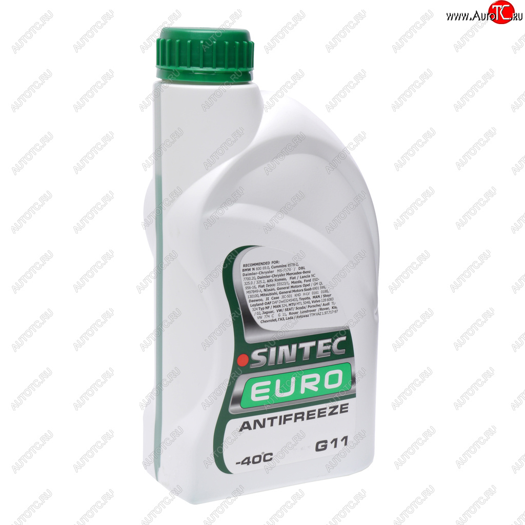 299 р. Антифриз зеленый -40C 1кг G11 Euro SINTEC SINTEC 990553  с доставкой в г. Воронеж