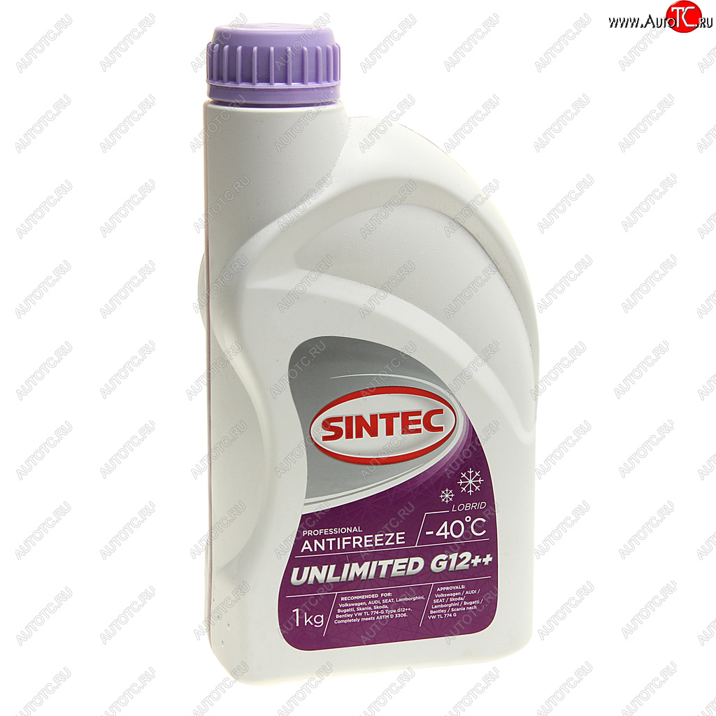 359 р. Антифриз фиолетовый -40C 1кг G12++ Unlimited SINTEC SINTEC 990565  с доставкой в г. Воронеж