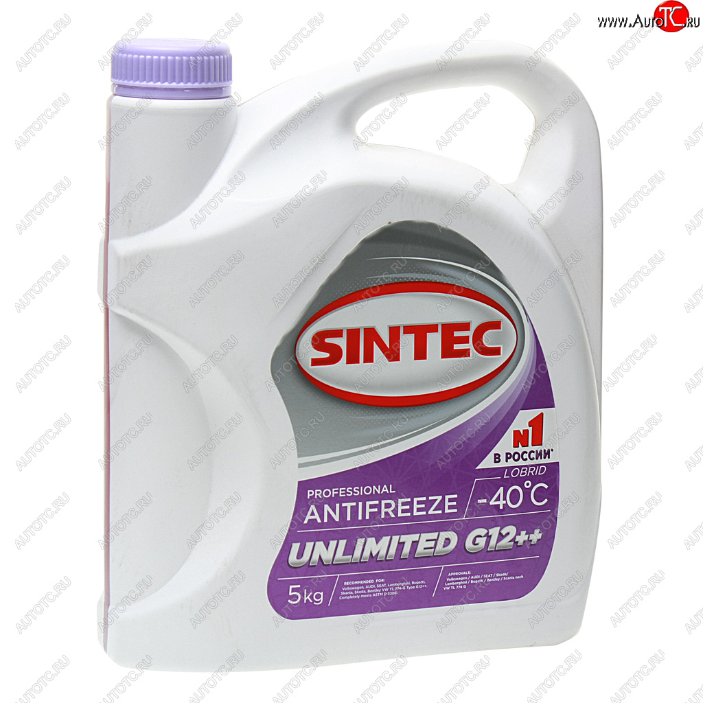 1 569 р. Антифриз фиолетовый -40C 5кг G12++ Unlimited SINTEC SINTEC 990566  с доставкой в г. Воронеж
