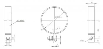 599 р. Хомут глушителя MAN (d=120.5) (цинк) E-line DINEX DINEX 99720  с доставкой в г. Воронеж. Увеличить фотографию 3