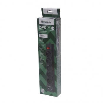 869 р. Фильтр сетевой 3м 10А 2200Вт 5 гнезд + 2 USB с заземлением черный DEFENDER DEFENDER 99753  с доставкой в г. Воронеж. Увеличить фотографию 4