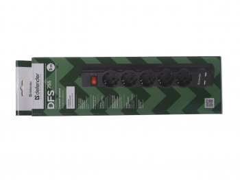 929 р. Фильтр сетевой 5м 10А 2200Вт 5 гнезд + 2 USB с заземлением черный DEFENDER DEFENDER 99755  с доставкой в г. Воронеж. Увеличить фотографию 5