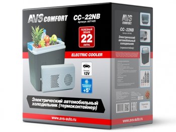 5 749 р. Автохолодильник 22л 41х24х40.5см с функцией заморозки 12V 40W 2.85кг AVS AVS a07140s  с доставкой в г. Воронеж. Увеличить фотографию 3