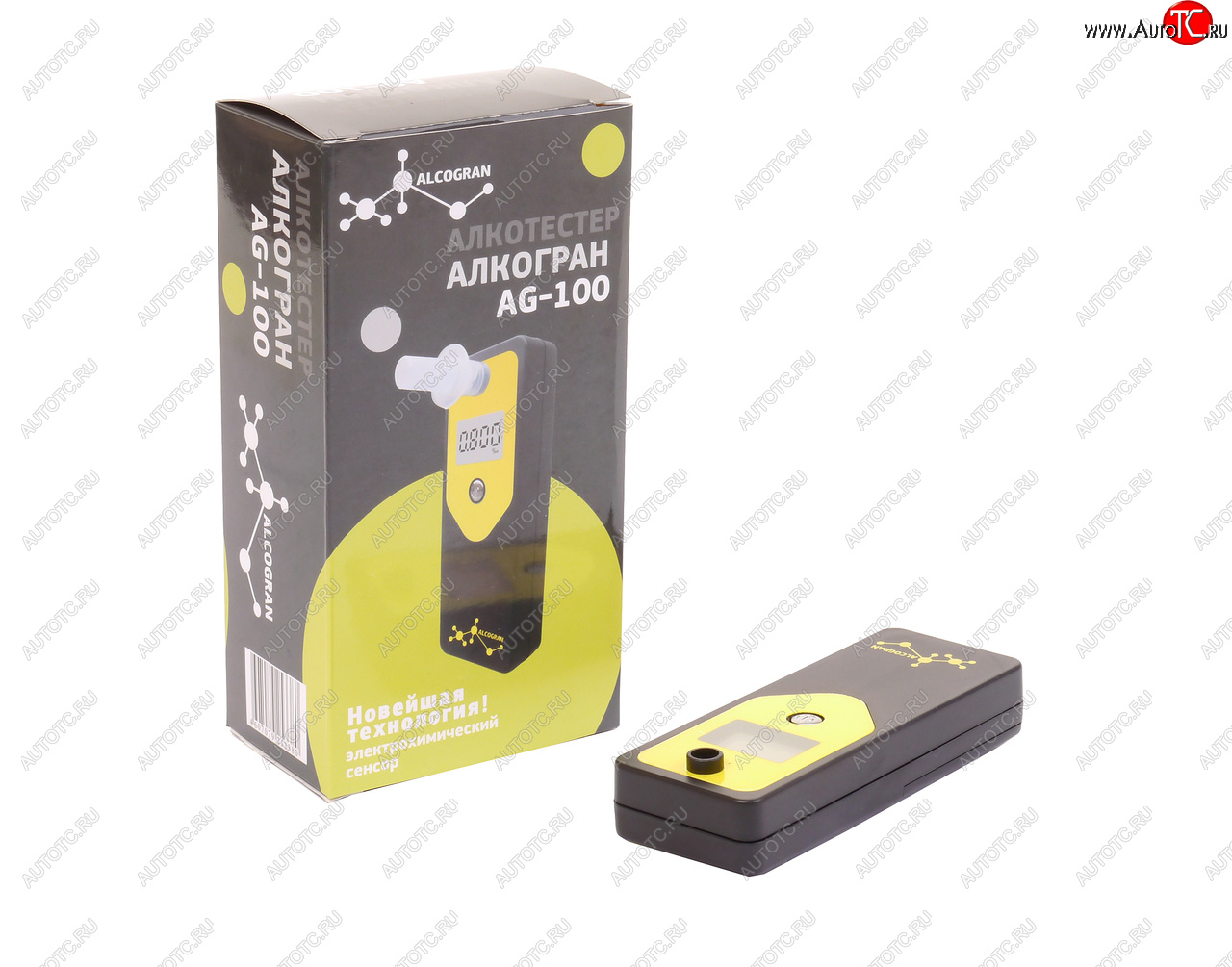 8 499 р. Алкотестер электрохимический до 1.00 промилле LCD дисплей АЛКОГРАН АЛКОГРАН ag-100  с доставкой в г. Воронеж