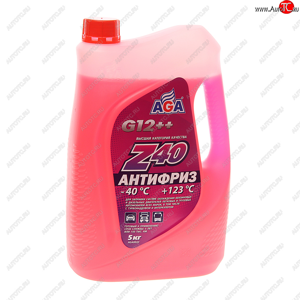 1 449 р. Антифриз красный -40C 5л Antifreeze Z40 AGA AGA aga002z  с доставкой в г. Воронеж