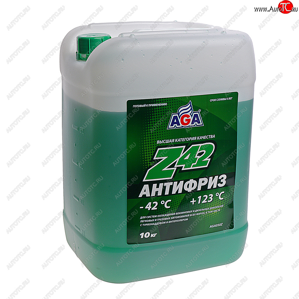 2 769 р. Антифриз зеленый -42C 10кг Antifreeze Z42 AGA AGA aga050z  с доставкой в г. Воронеж