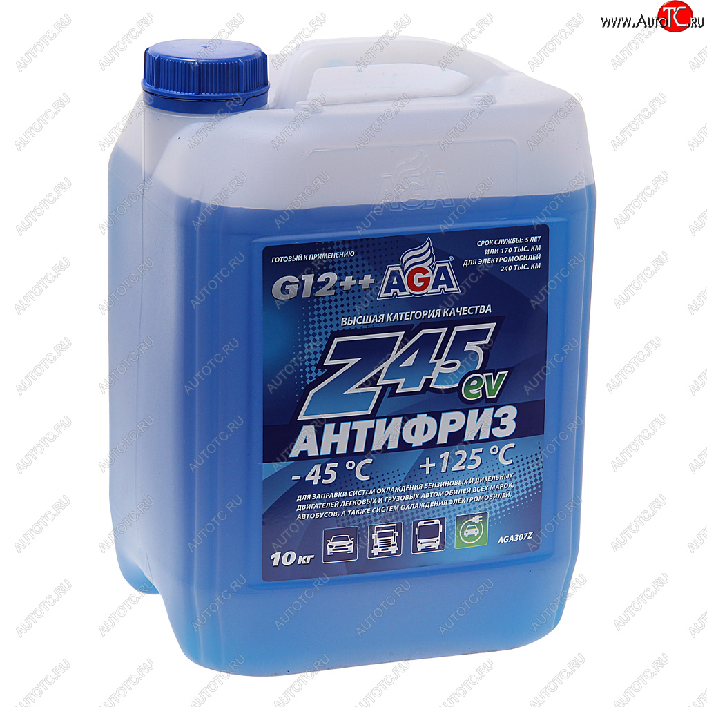 2 879 р. Антифриз синий -45C 10кг Antifreeze G12++ AGA AGA aga307z  с доставкой в г. Воронеж