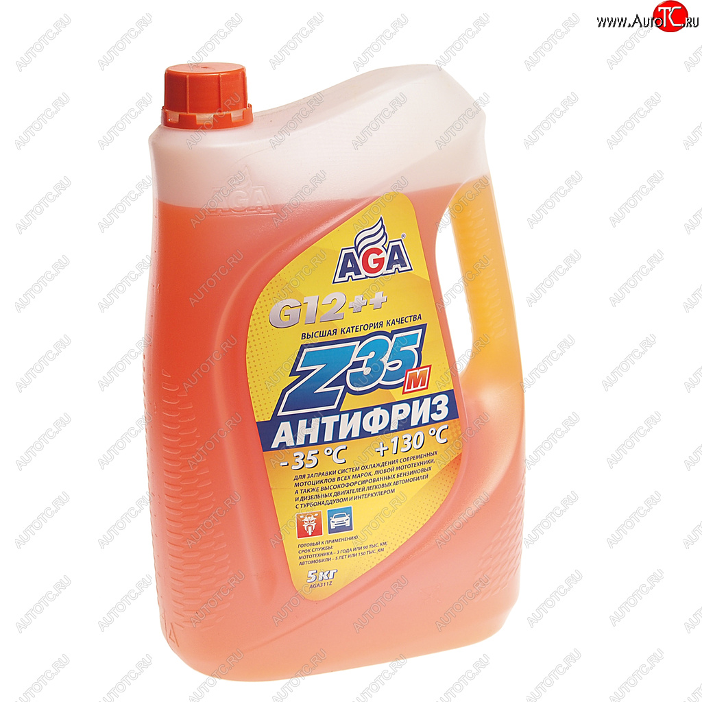 1 589 р. Антифриз оранжевый -40C 5л Antifreeze Z35m AGA AGA aga311z  с доставкой в г. Воронеж