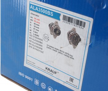 22 549 р. Генератор HYUNDAI HD65,78 дв.D4DD ЕВРО-3 28В 50А KRAUF KRAUF ala3500bs  с доставкой в г. Воронеж. Увеличить фотографию 5