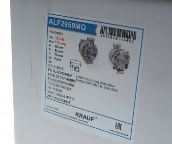14 699 р. Генератор FORD Mondeo (00-) KRAUF KRAUF alf2959mq  с доставкой в г. Воронеж. Увеличить фотографию 4