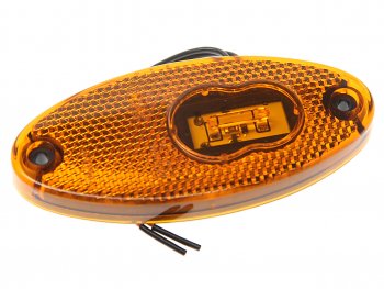 Фонарь габаритный LED желтый 12-24V (L=102мм, d=46мм, 2-светодиода) AT AT at22615 AT at22615