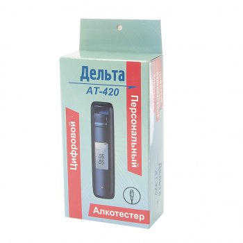 1 189 р. Алкотестер цифровой до 1.99 промилле LCD дисплей, звуковой сигнализатор ДЕЛЬТА ДЕЛЬТА ат-420  с доставкой в г. Воронеж. Увеличить фотографию 2