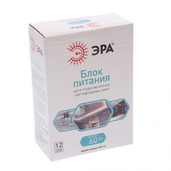 1 099 р. Блок питания светодиодной ленты 12V 60W IP20 ЭРА ЭРА б0044740  с доставкой в г. Воронеж. Увеличить фотографию 3