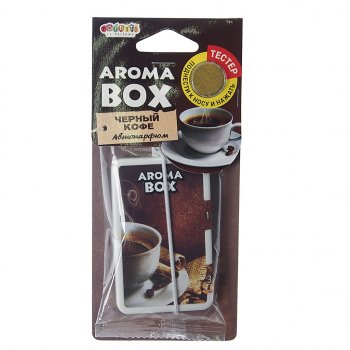 Ароматизатор подвесной картон высококапиллярный (кофе черный) Aroma Box FOUETTE FOUETTE b-14