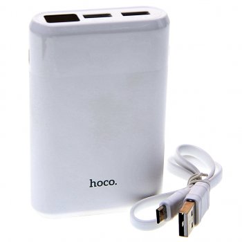 Аккумулятор внешний 8000мАч для зарядки мобильных устройств HOCO HOCO b35b white