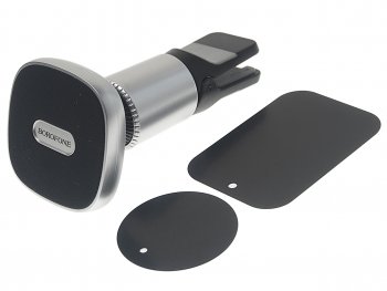 Держатель телефона на дефлектор магнитный черный BOROFONE BOROFONE bh44 black silver