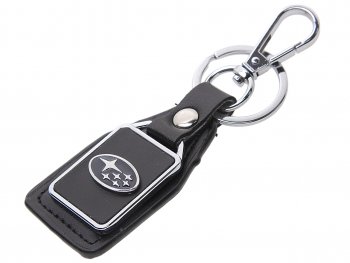 Брелок SUBARU черный, металл, кожа MASHINOKOM MASHINOKOM bkn 027