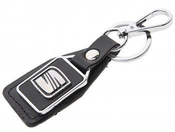 Брелок SEAT черный, металл, кожа MASHINOKOM MASHINOKOM bkn 036