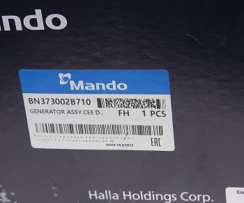 34 599 р. Генератор HYUNDAI i30 (14-) KIA Ceed (12-),Venga (12-) (1.6) (90A,13.5V) MANDO MANDO bn373002b710 MANDO bn373002b710  с доставкой в г. Воронеж. Увеличить фотографию 6