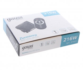 2 399 р. Диммер для светодиодной ленты 12V 216W Basic GAUSS GAUSS bt601  с доставкой в г. Воронеж. Увеличить фотографию 5