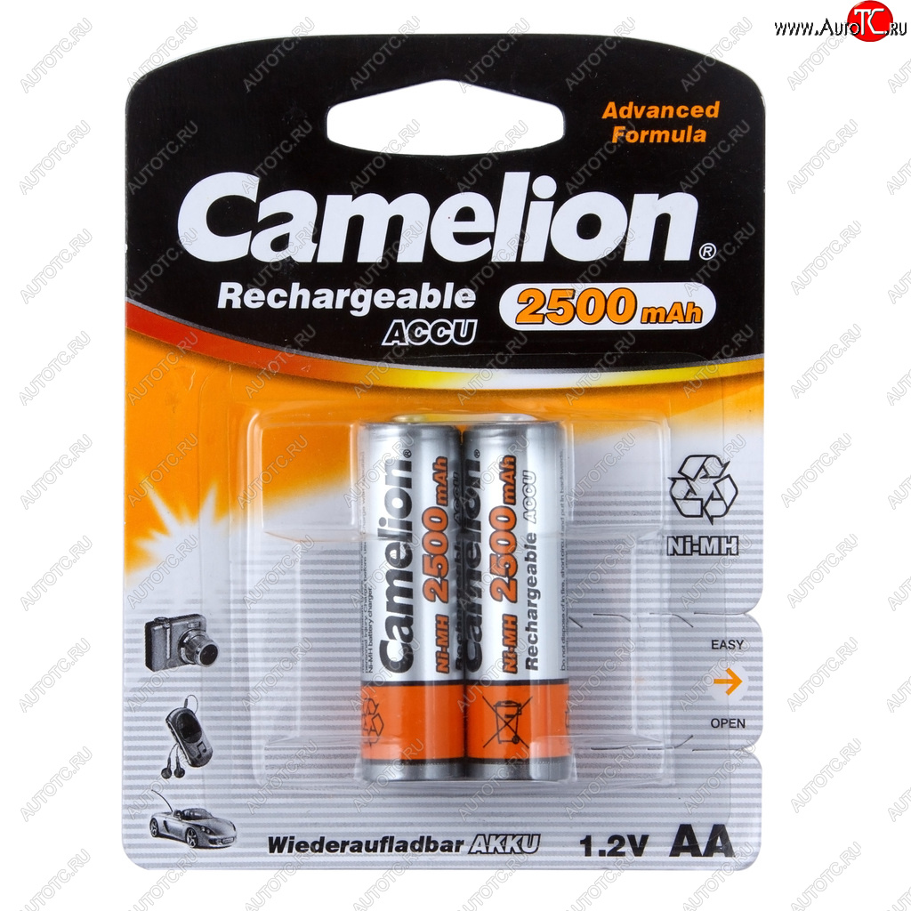 1 029 р. Батарейка AA HR6 1.2V аккумулятор Ni-MH 2500mAh блистер (2шт.) CAMELION CAMELION c-250aakcбл  с доставкой в г. Воронеж