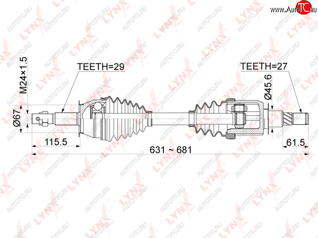 9 999 р. ШРУС внутренний NISSAN Pathfinder (05-) комплект LYNX LYNX cd1111  с доставкой в г. Воронеж