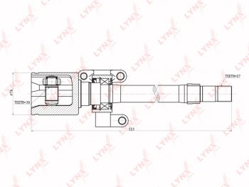 ШРУС внутренний HONDA Stream (01-) передний правый LYNX LYNX ci3404