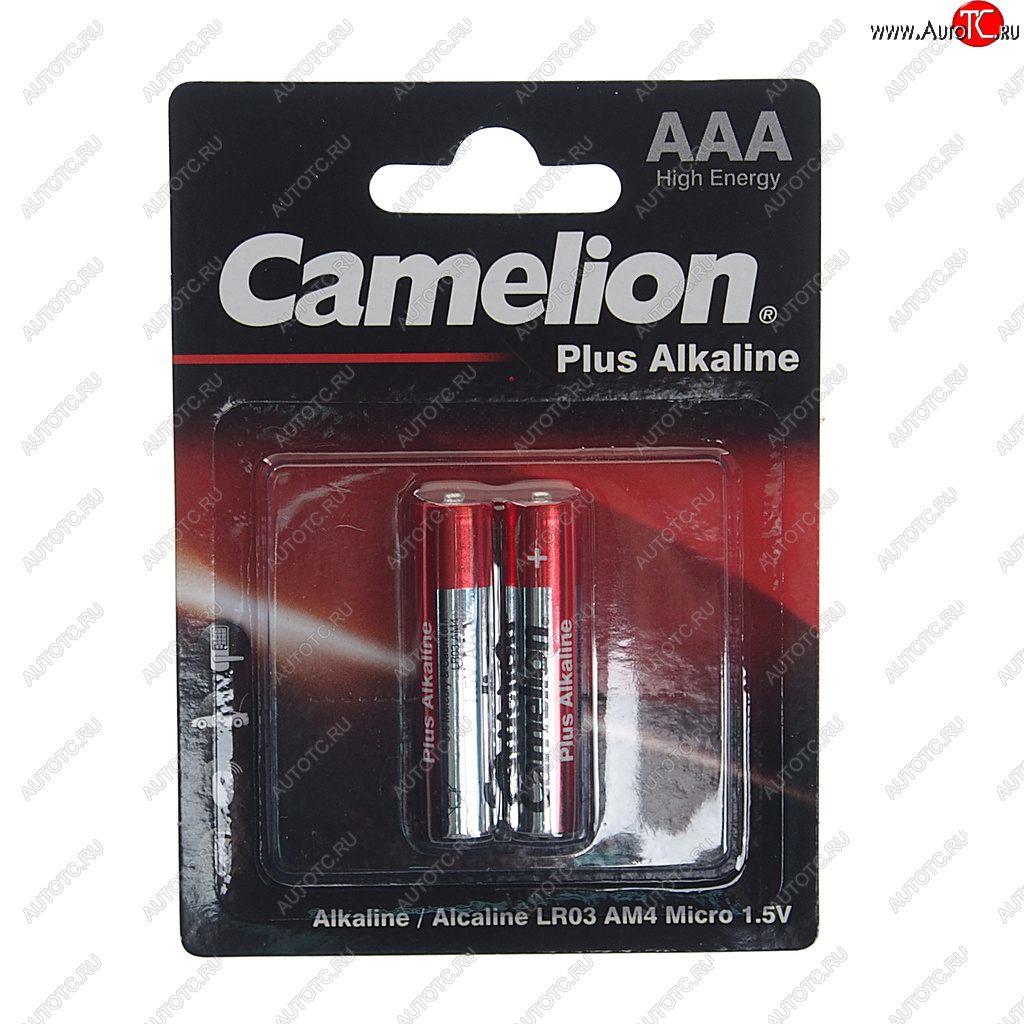 140 р. Батарейка AAA LR03 1.5V блистер (2шт.) Alkaline Plus CAMELION CAMELION c-lr03p(2)бл  с доставкой в г. Воронеж