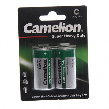 76 р. Батарейка C R14 1.5V блистер (по 1шт.) CAMELION CAMELION c-r14бл  с доставкой в г. Воронеж. Увеличить фотографию 3