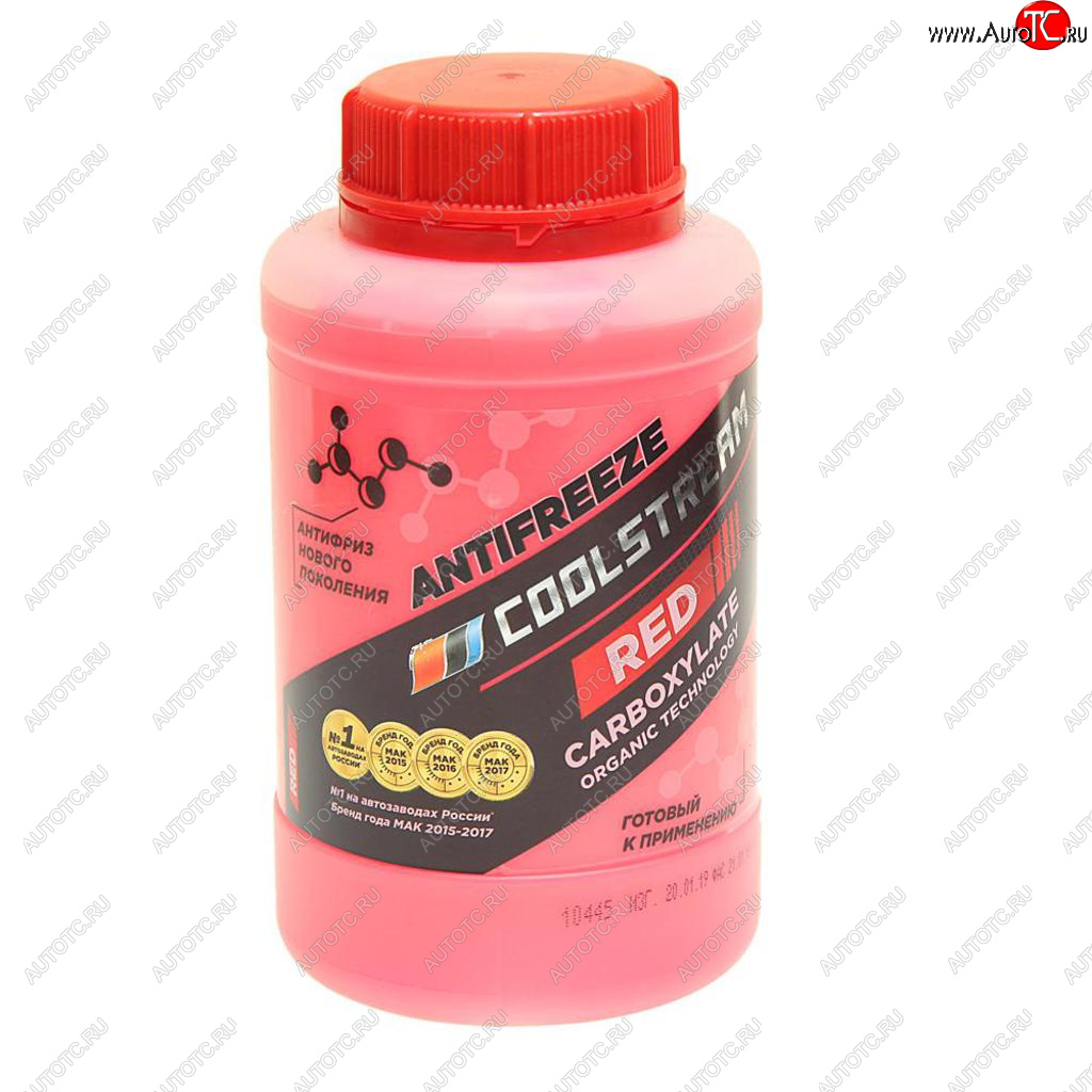 243 р. Антифриз красный -40C 0.9кг Red COOL STREAM COOL STREAM cs-010901-rd  с доставкой в г. Воронеж
