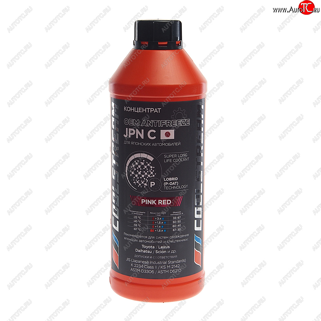 1 349 р. Антифриз красный -76C концентрат 1.5л JPN COOL STREAM COOL STREAM cs-011014-c-rd  с доставкой в г. Воронеж