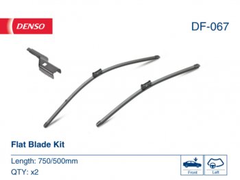 3 999 р. Щетка стеклоочистителя FORD Transit (14-) 750500мм бескаркасная комплект DENSO DENSO df-067  с доставкой в г. Воронеж. Увеличить фотографию 3