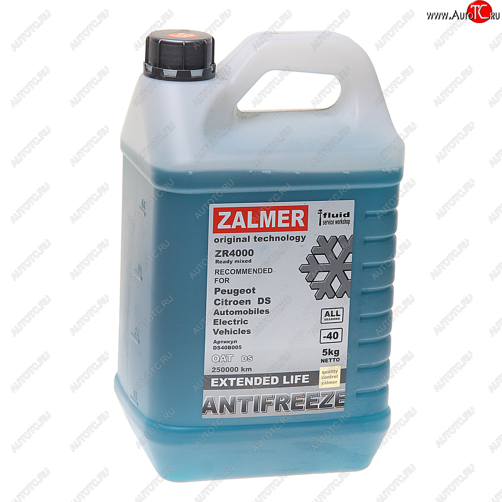 1 789 р. Антифриз сине-зеленый -40C ZR4000 DS OAT 5кг ZALMER ZALMER ds40b005  с доставкой в г. Воронеж