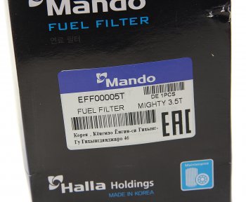 669 р. Фильтр топливный HYUNDAI HD65,72,78,County дв.D4AL ЕВРО-2,D4DB MANDO MANDO eff00005t  с доставкой в г. Воронеж. Увеличить фотографию 2
