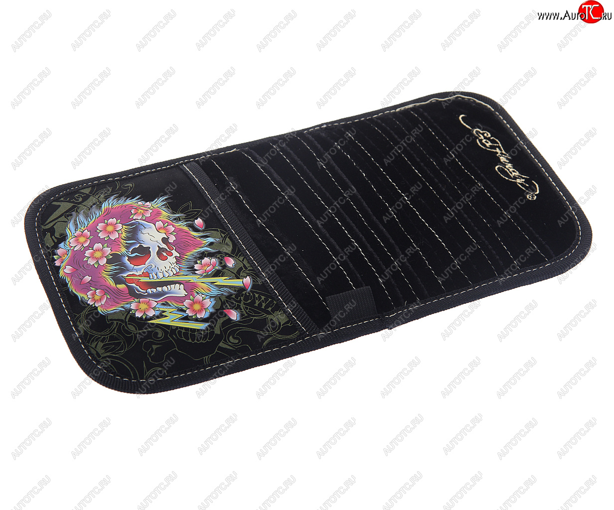 70 р. Держатель CD-дисков BEAUTIFUL GHOST на козырек (10 дисков) ED HARDY ED HARDY eh-00719 ED HARDY eh-00719  с доставкой в г. Воронеж
