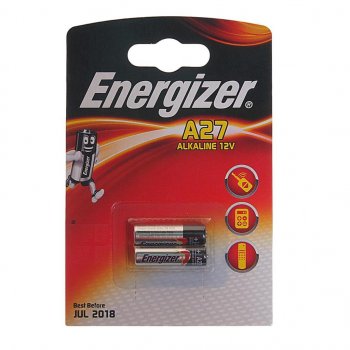 Батарейка A27 MN27 12V (пульт сигнализации) блистер (2шт.) Alkaline ENERGIZER ENERGIZER en-e27a(2)бл
