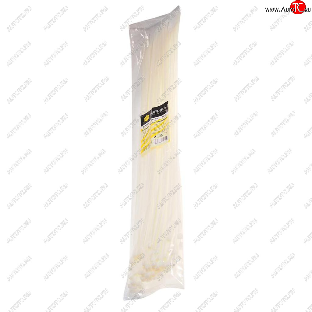 1 399 р. Хомут-стяжка 750х8.0 пластик белый (100шт.) ЭВРИКА ЭВРИКА er-08750  с доставкой в г. Воронеж