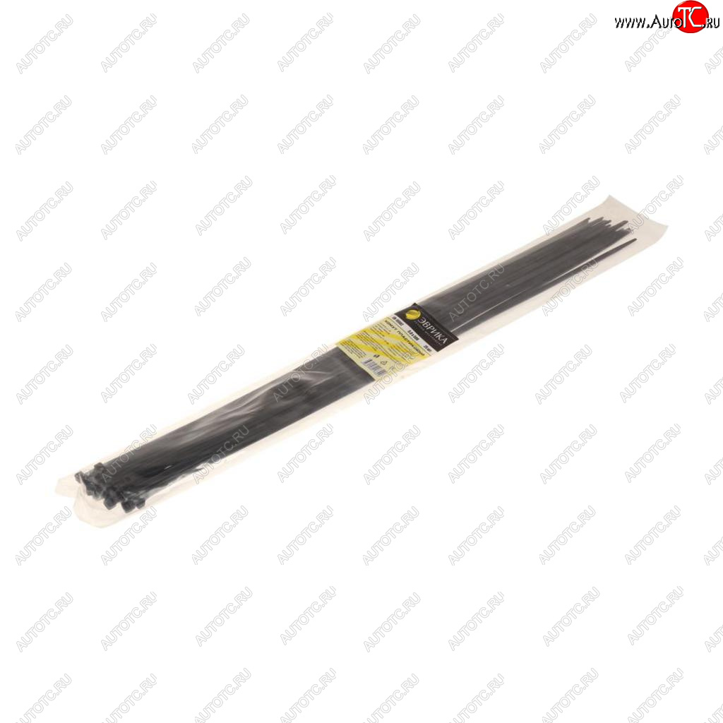 144 р. Хомут-стяжка 500х5.0 пластик черный (25шт.) ЭВРИКА ЭВРИКА er-15502  с доставкой в г. Воронеж