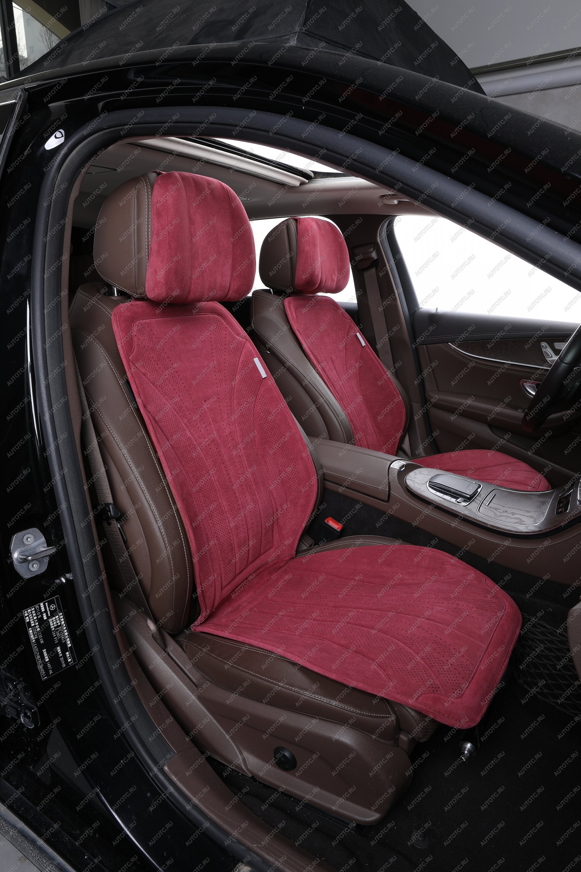 3 399 р. Накидка на сиденье (Max Pro алькантара) Автопилот   (красный)  с доставкой в г. Воронеж