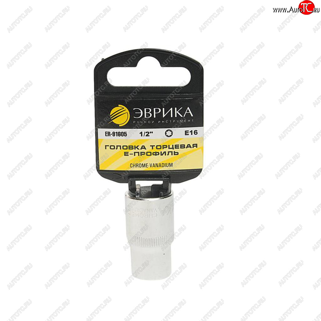 86 р. Головка торцевая 1/2 TORX E16 с держателем ЭВРИКА ЭВРИКА er-91605h ЭВРИКА er-91605h  с доставкой в г. Воронеж