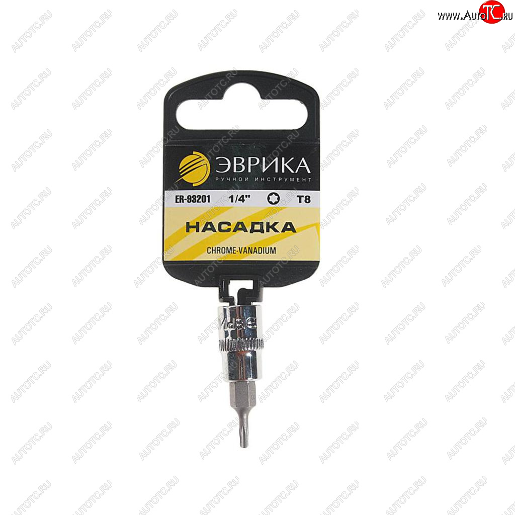 21 р. Бита-головка 1/4 TORX T8х37мм с держателем ЭВРИКА ЭВРИКА er-93201h ЭВРИКА er-93201h  с доставкой в г. Воронеж