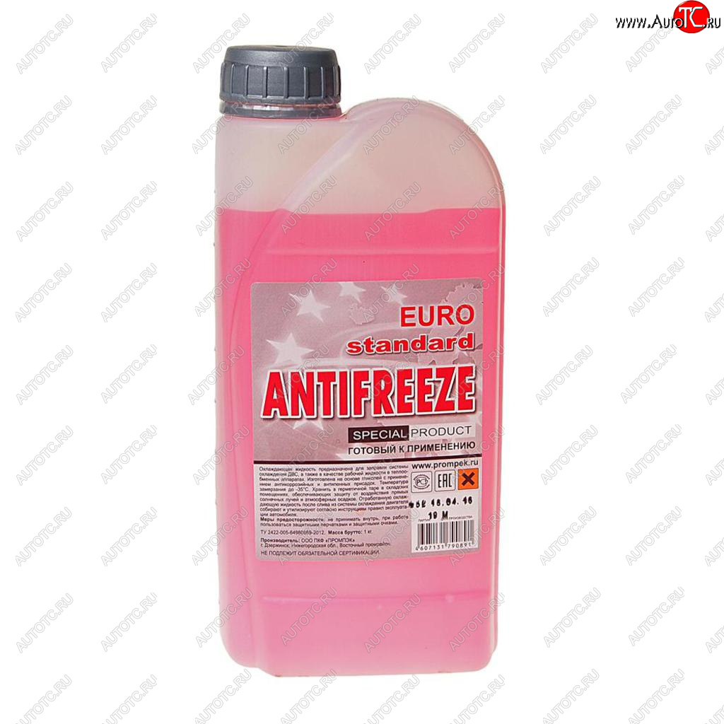 256 р. Антифриз красный -35C 1л EURO STANDARD EURO STANDARD eurored1  с доставкой в г. Воронеж