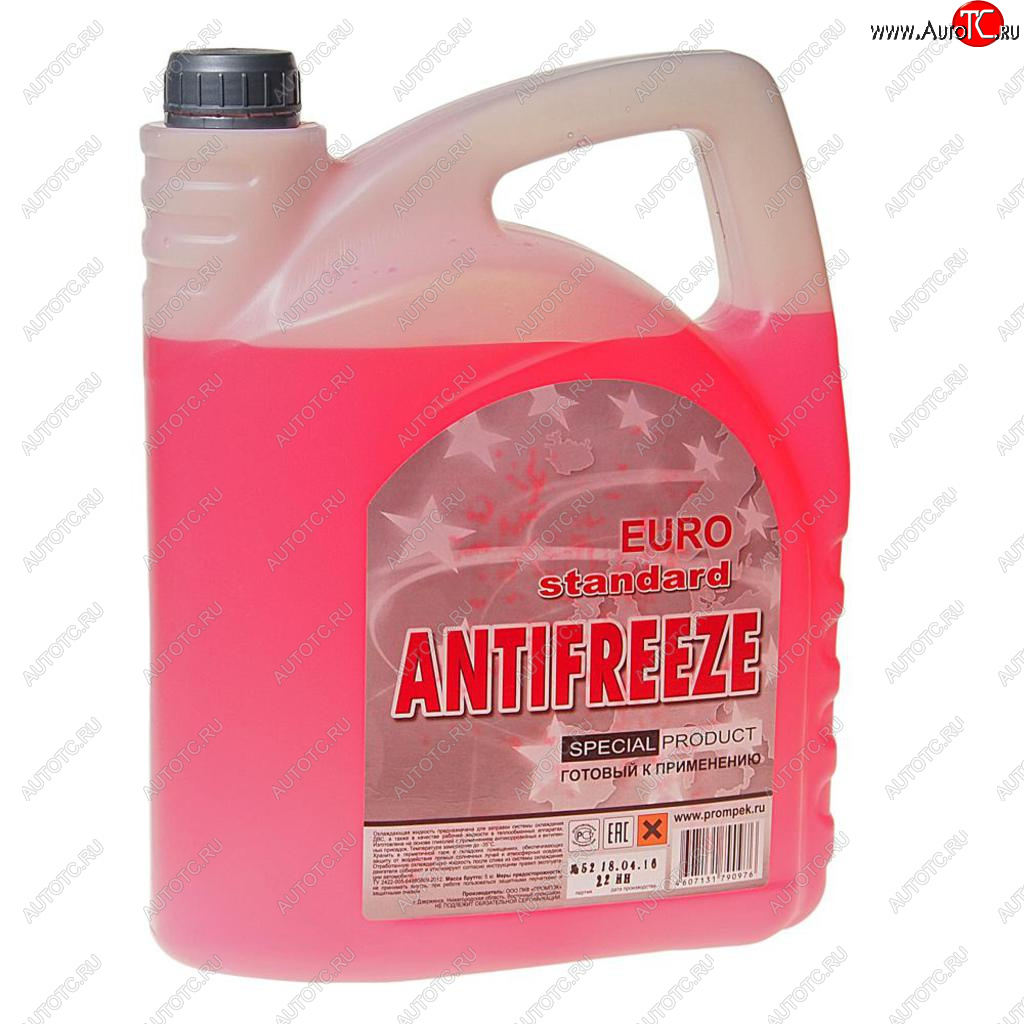 899 р. Антифриз красный -35C 5л EURO STANDARD EURO STANDARD eurored5  с доставкой в г. Воронеж